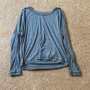 Blue lulu open back long sleeve size 8